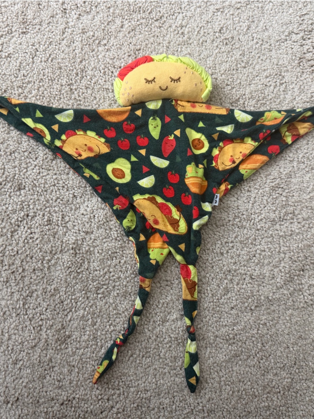 Little Sleepies Taco Print Lovey Bib
